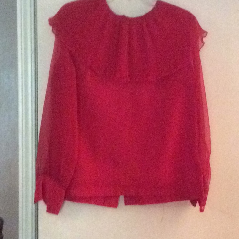 Beautiful Vintage 💄Lipstick Red Blouse Herman Co.